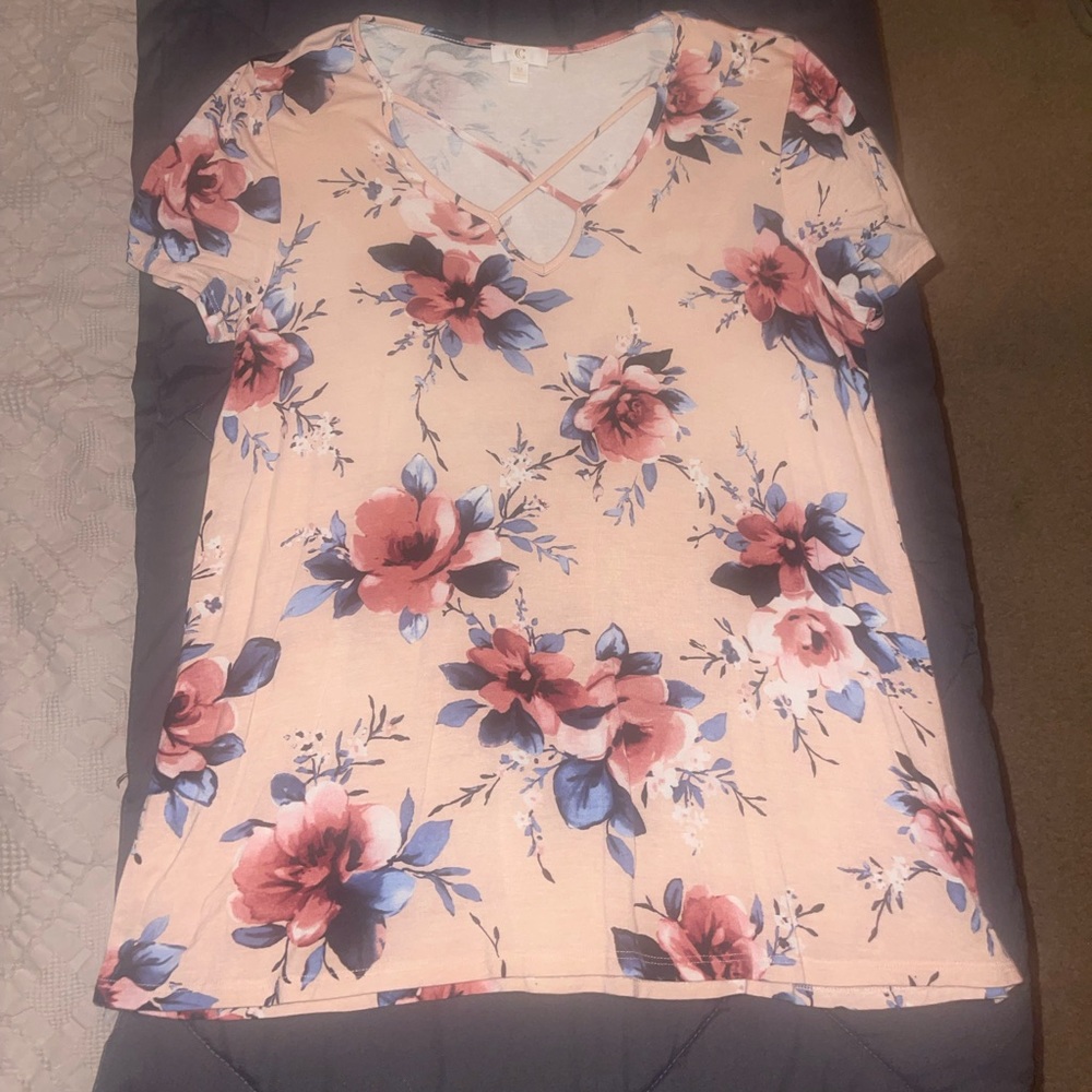Blush Soft Floral Charming Charlie Shirt